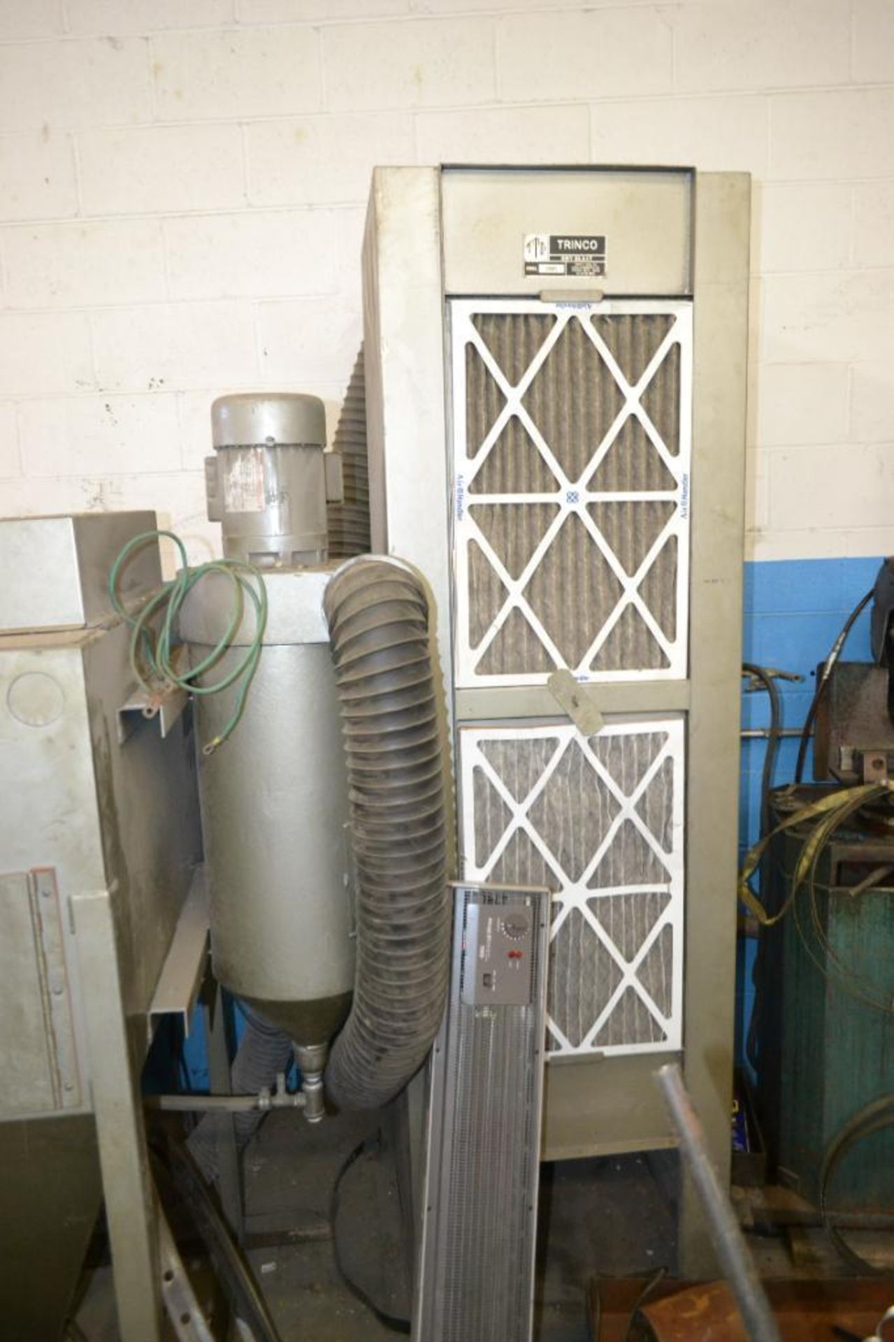 Trinco 2-Hole Reach-in Blast Cabinet Model 36-Deluxe, S/N 35969-1, with Trinco Dust Collector - Image 2 of 3