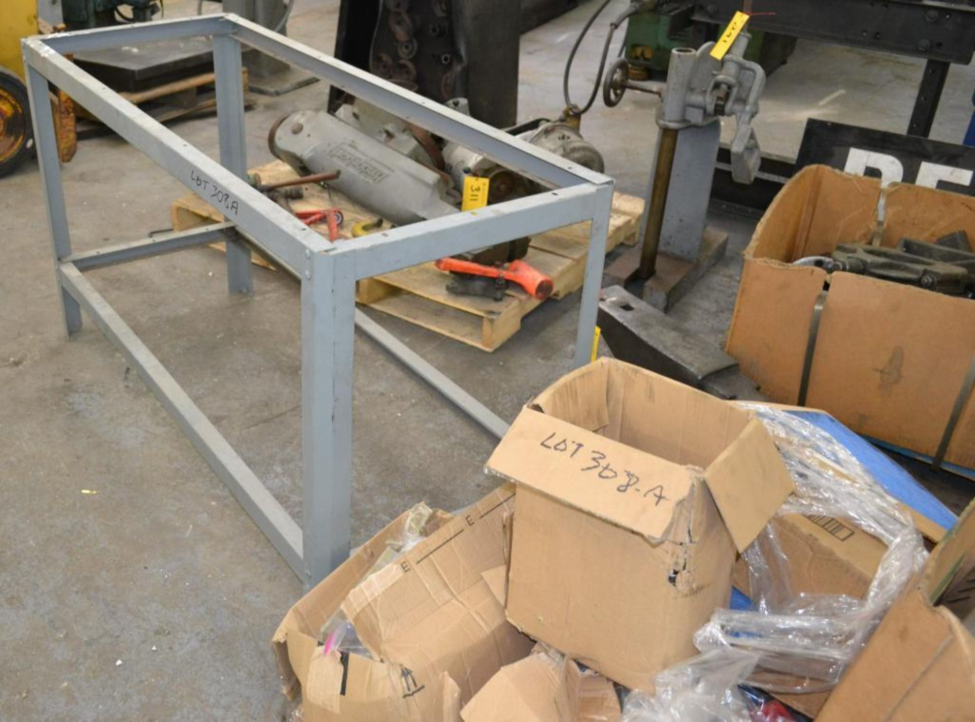 Lot Crate & Contents, (2) File Cabinets & Contents, (1) Skid Misc., (1) Steel Bench Frame - Image 8 of 10