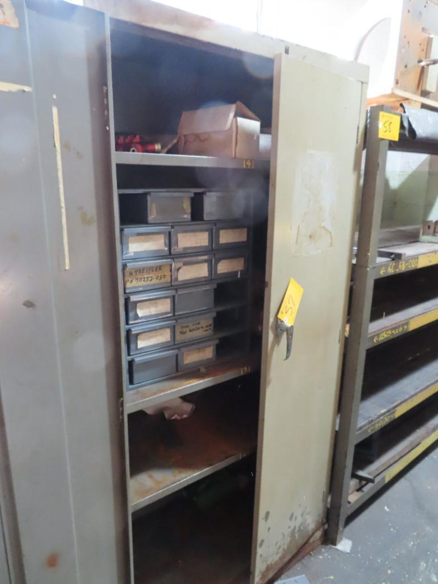 2-Door Steel Cabinet With Contents