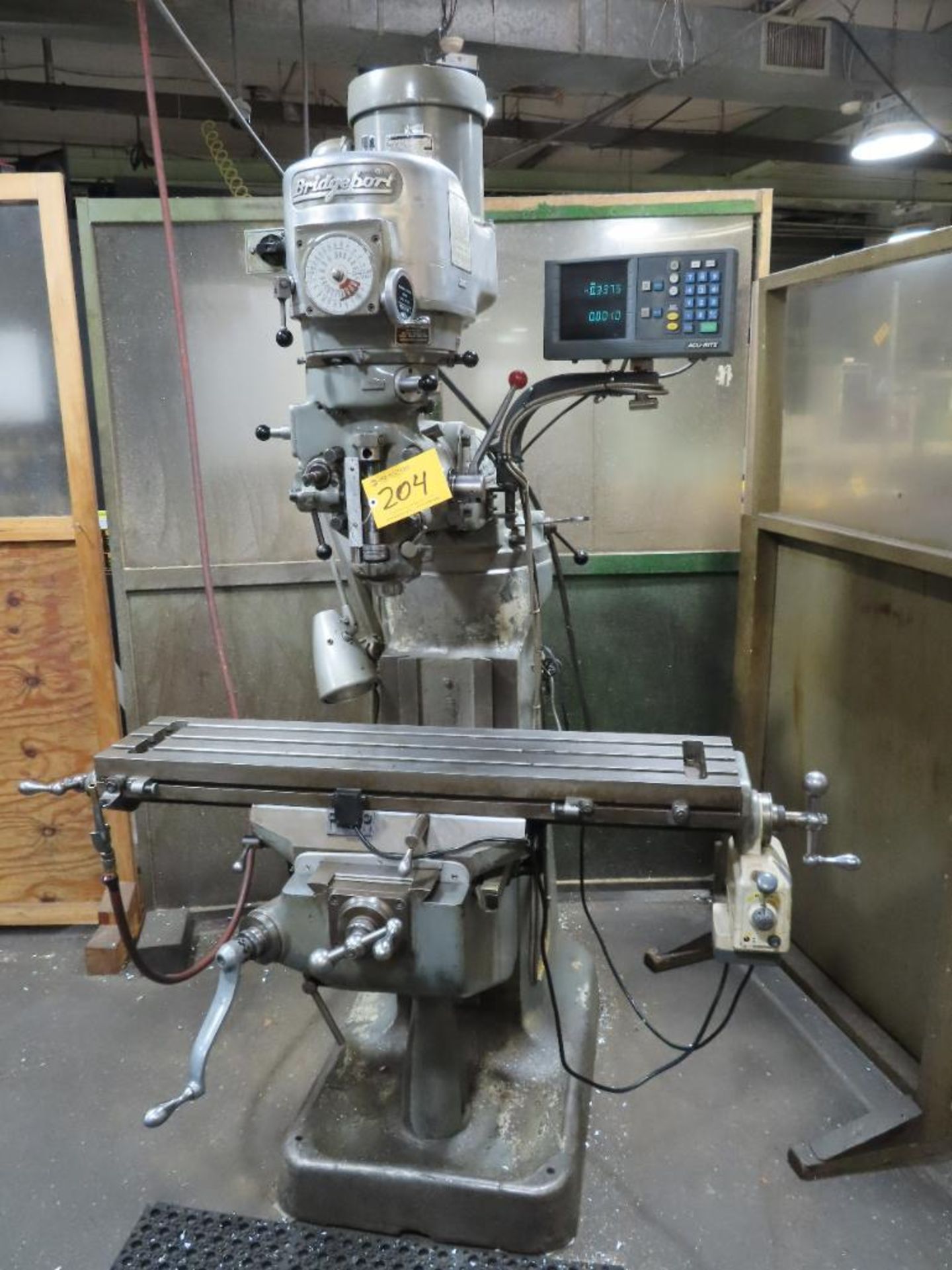 2J Bridgeport Vertical Milling Machine, (S/N:12BR165220), Table 9" X 42", PowerFeed To Table,Spindle