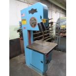 DoAll Mdl.2013V Vertical Bandsaw, (S/N:457-922202), Welding And Grinding Attachment, 26" X 28" Tilti