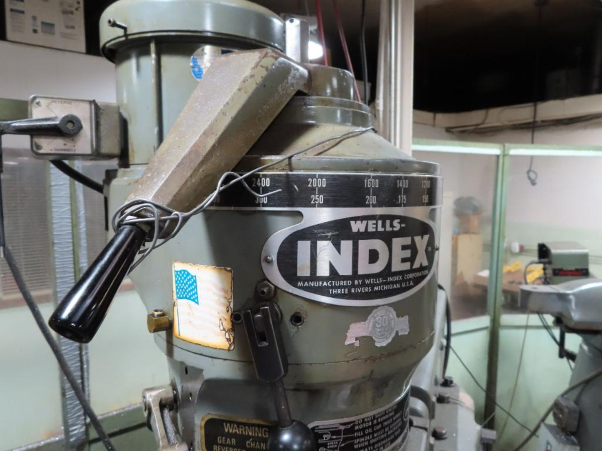 Wells Index Vertical Milling Machine Mdl.847, S/N:22335 - Image 4 of 4