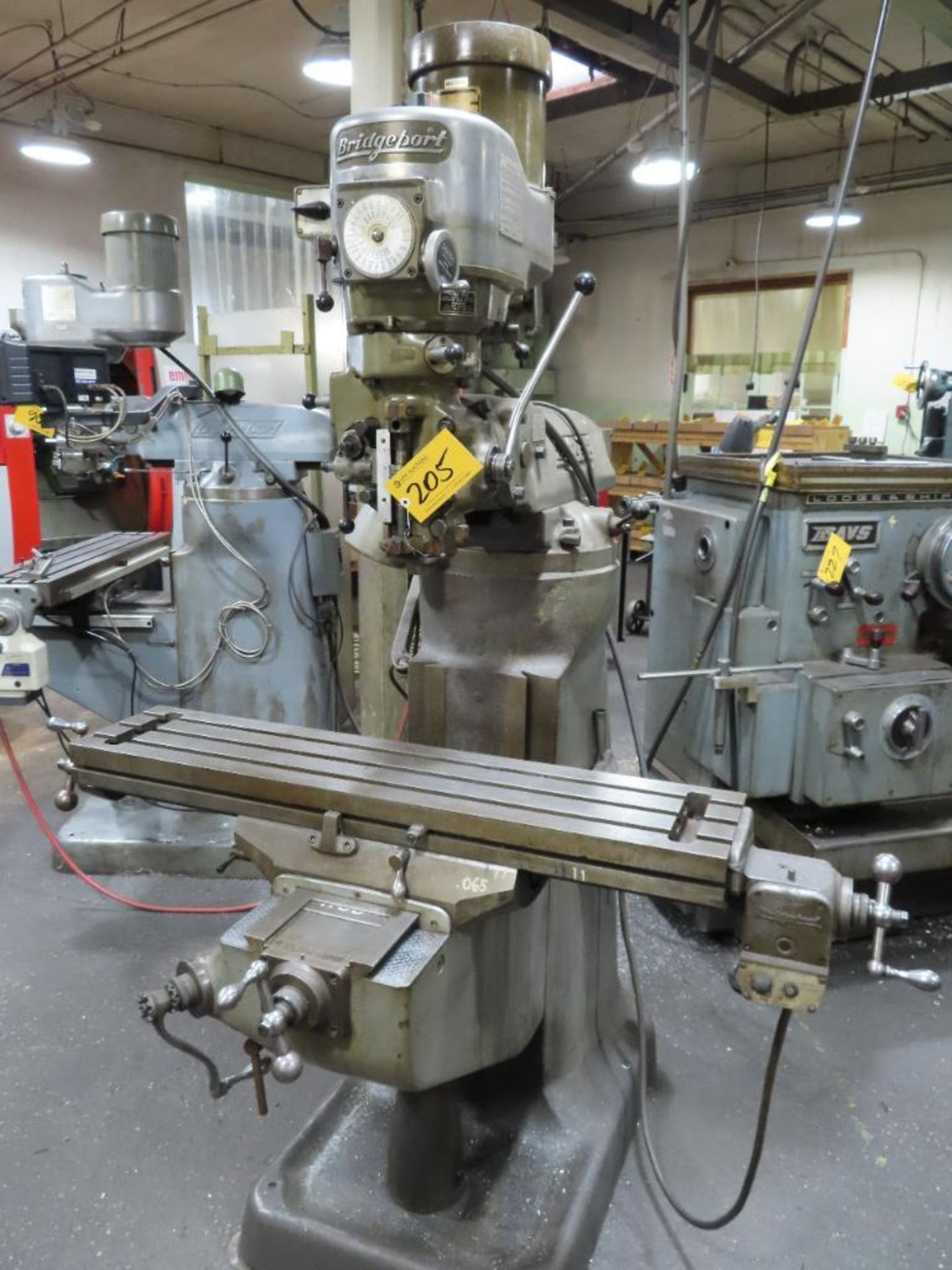 2J Bridgeport Vertical Milling Machine, (S/N:12BR156161), Table 9" X 42", PowerFeed To Table,Spindle