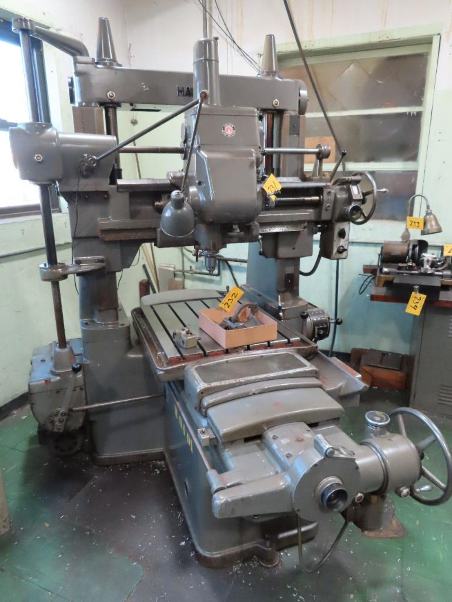 Henri Hauser Jig Borer Type M5, 24" X 29" Table, 330-2000 RPM. Gantry Type 35 1/2" Between Uprights,