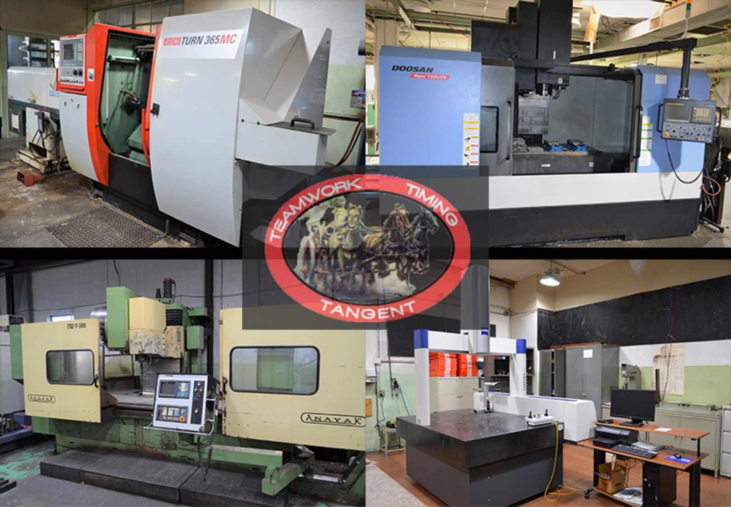 MACHINERY AND EQUIPMENT OF A PRECISION CNC MACHINE SHOP BY ORDER OF TANGENT MACHINE & TOOL CORPORATION