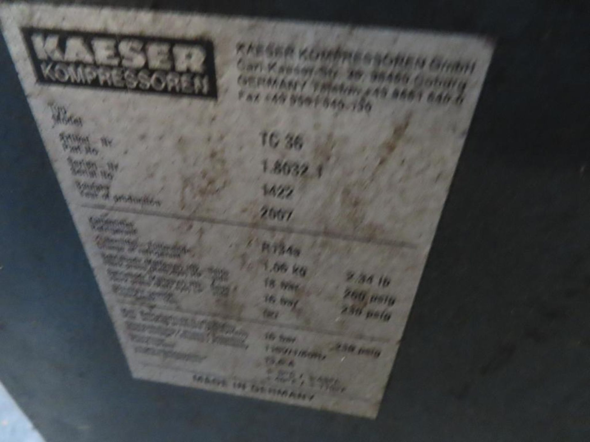 Kaeser Mdl.TC-36 Refridgerated Air Dryer - Image 2 of 3