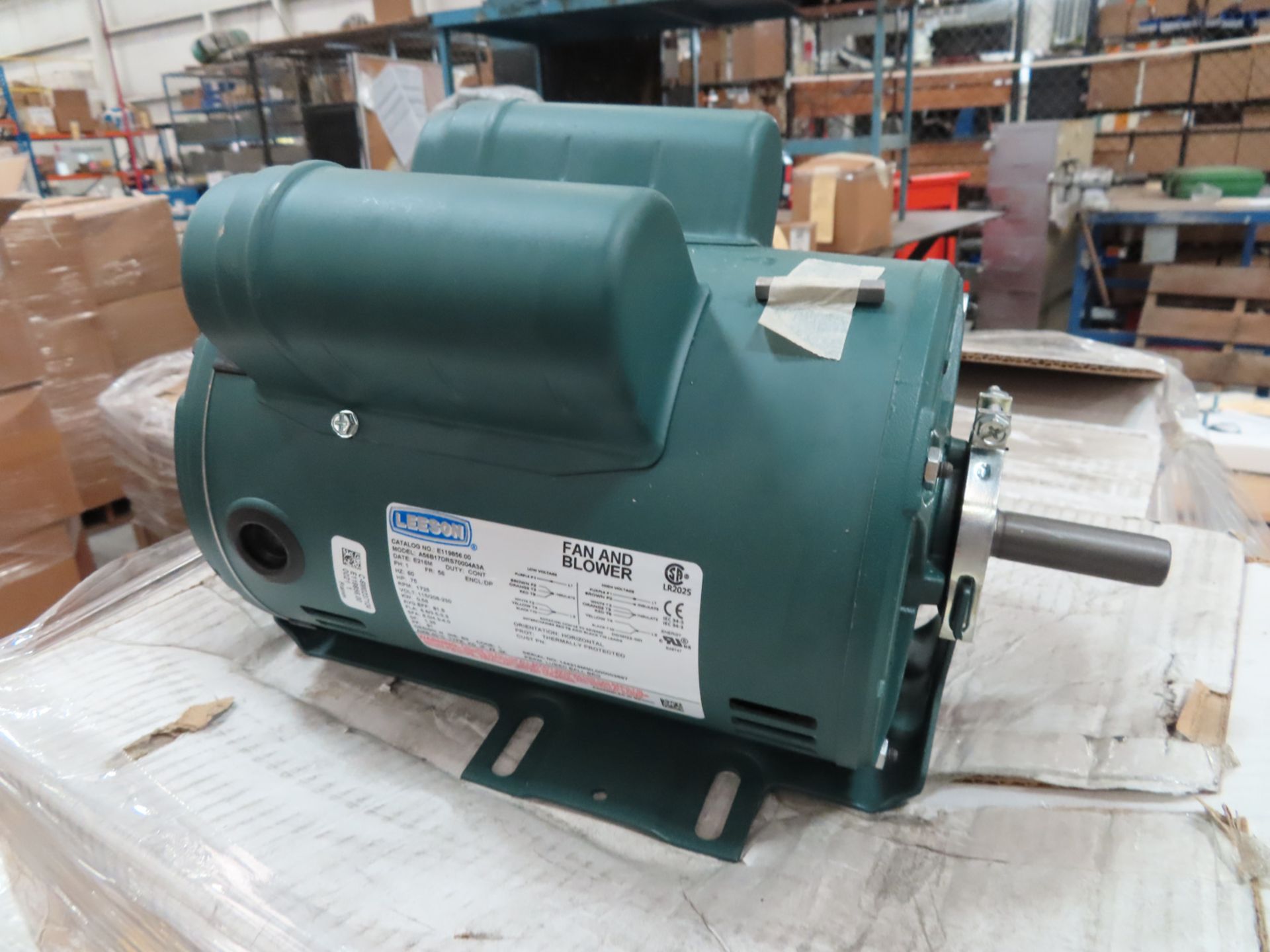 (QTY 14)LEESON 3/4-HP FAN & BLOWER MOTOR, 1725 RPM, 115/208-230V, 1HP, 60HZ - Image 3 of 3