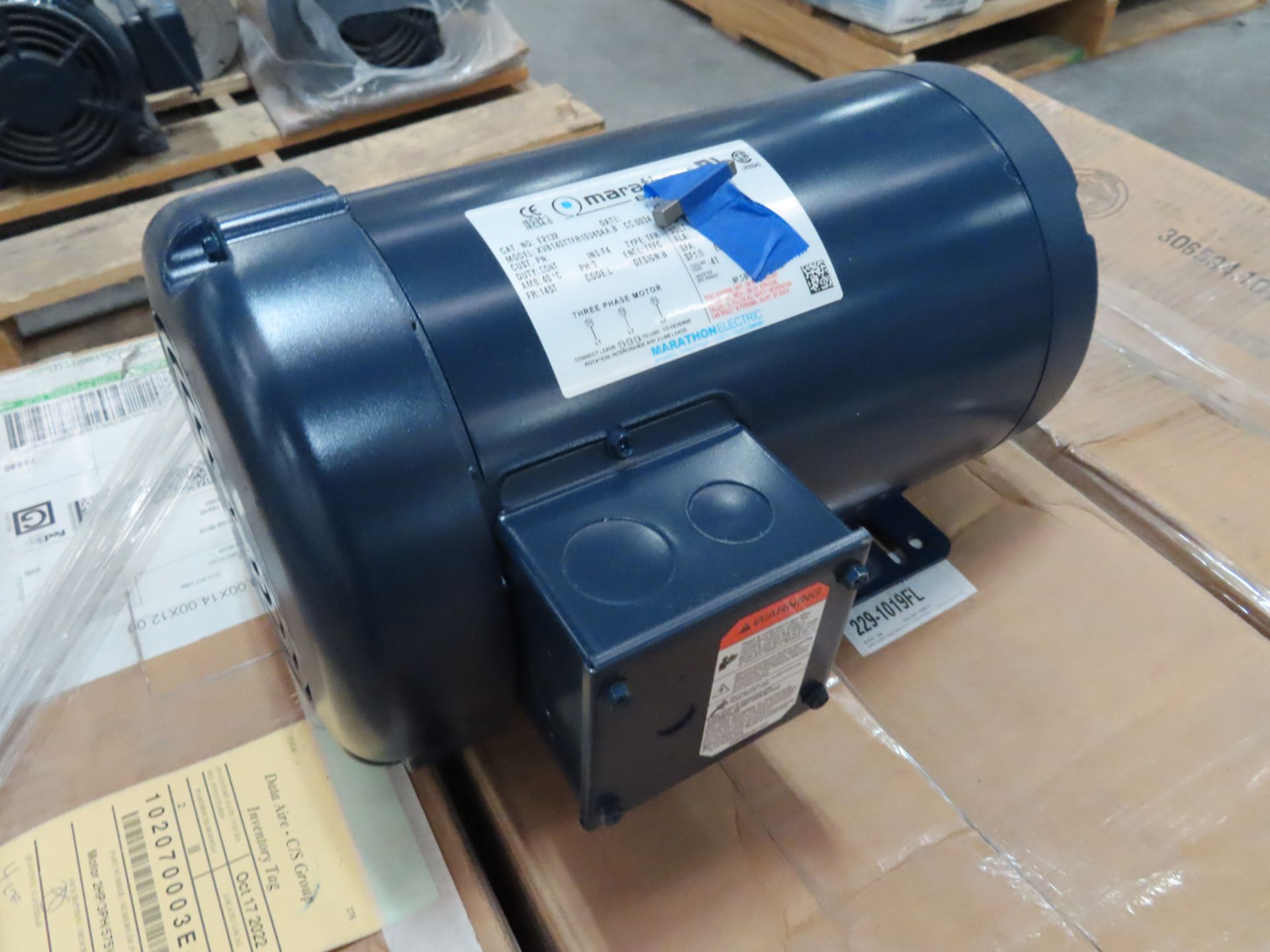 (QTY 4) MARATHON 2-HP ELECTRIC MOTOR, 1745RPM, 575V, 3PH, 60HZ - Image 3 of 3