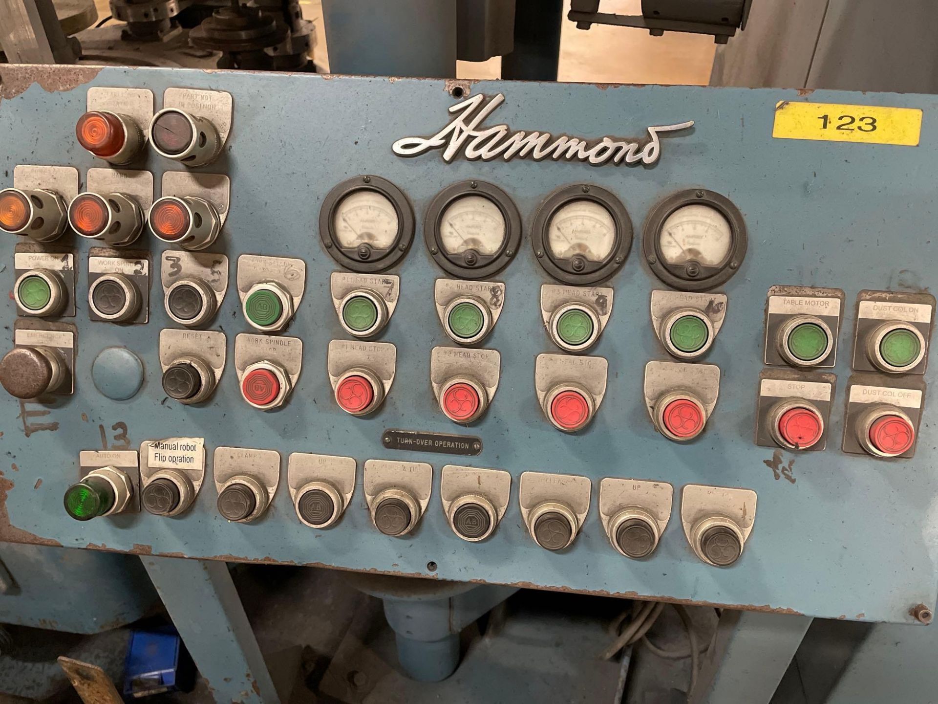 Hammond Model K-46-6-F 6-Spindle Automatic Rotary Brushing Machine - Image 3 of 20