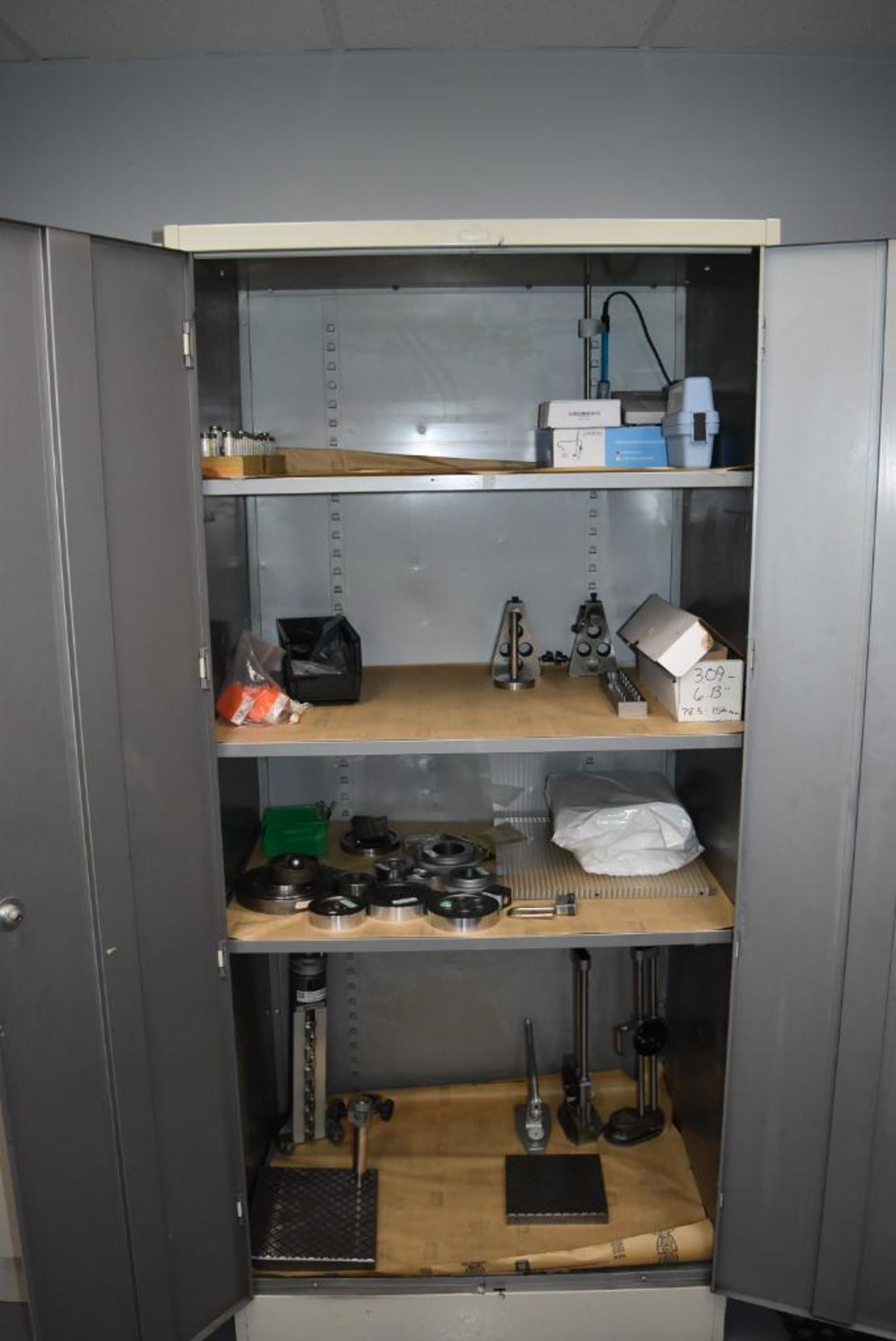 Lot Assorted Inspection Equipment in Cabinet