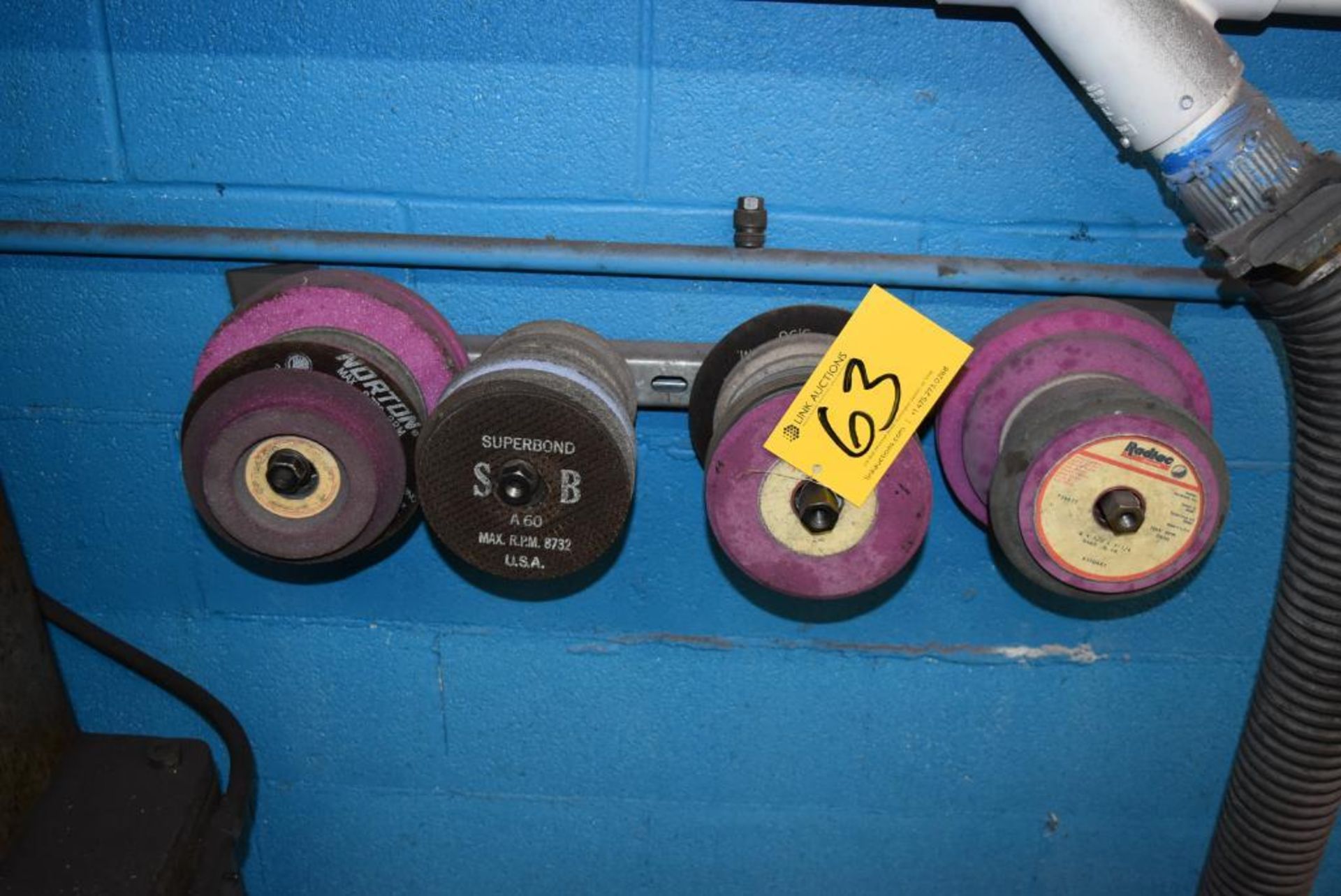 Assorted Sized Grinding Wheels, on wall - Image 2 of 2