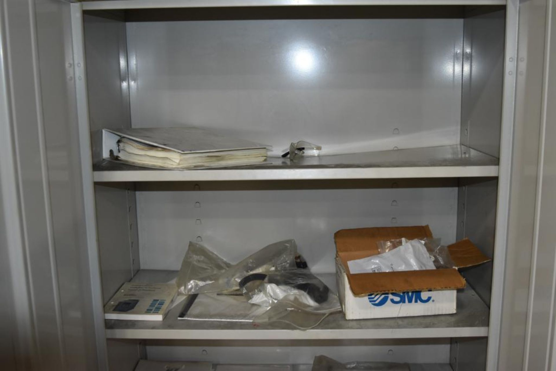 2-Door Metal Storage Cabinet w/ Contents - Image 3 of 3