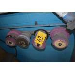 Assorted Sized Grinding Wheels, on wall