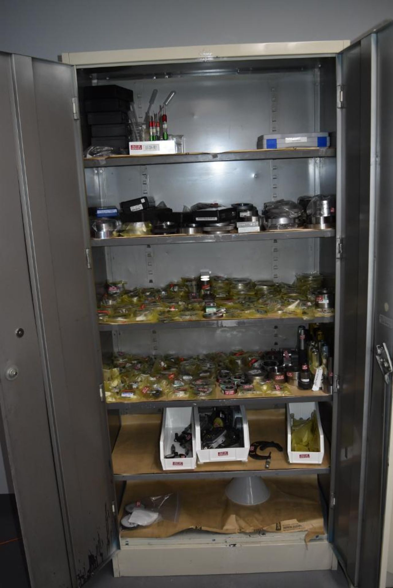 Lot Assorted Inspection Equipment in Cabinet