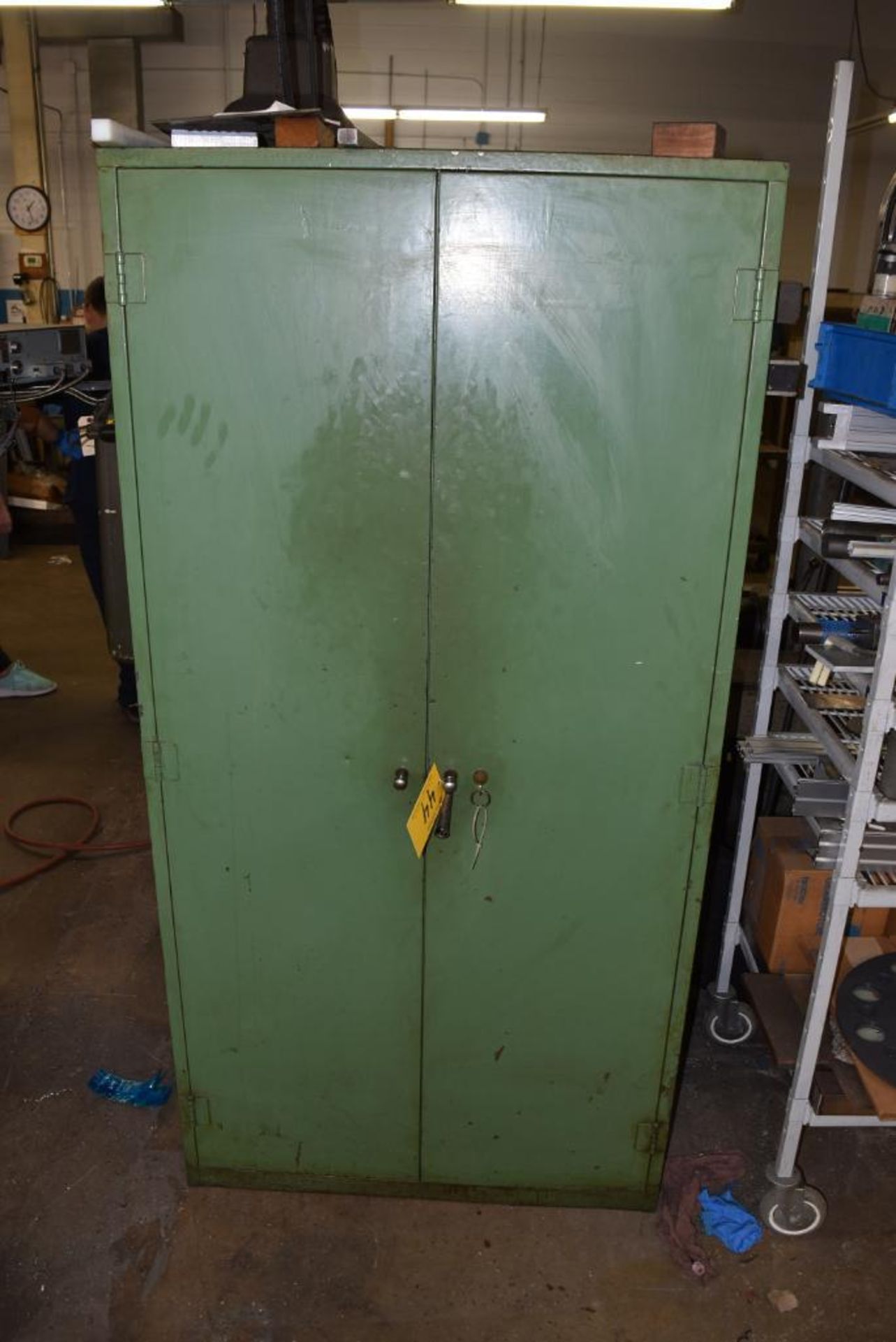 2-Door Metal Storage Cabinet w/Contents, see photos