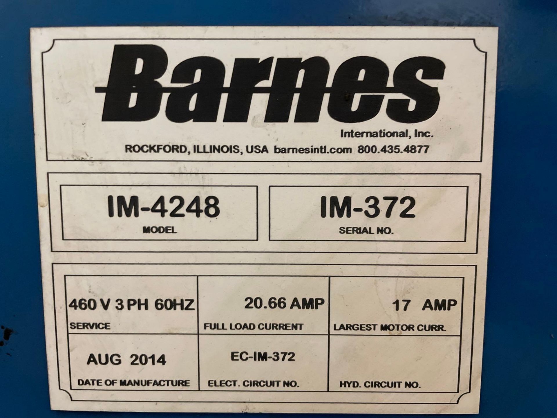 Barnes Model IM-4248 Immersed Drum Filtration System - Image 10 of 12