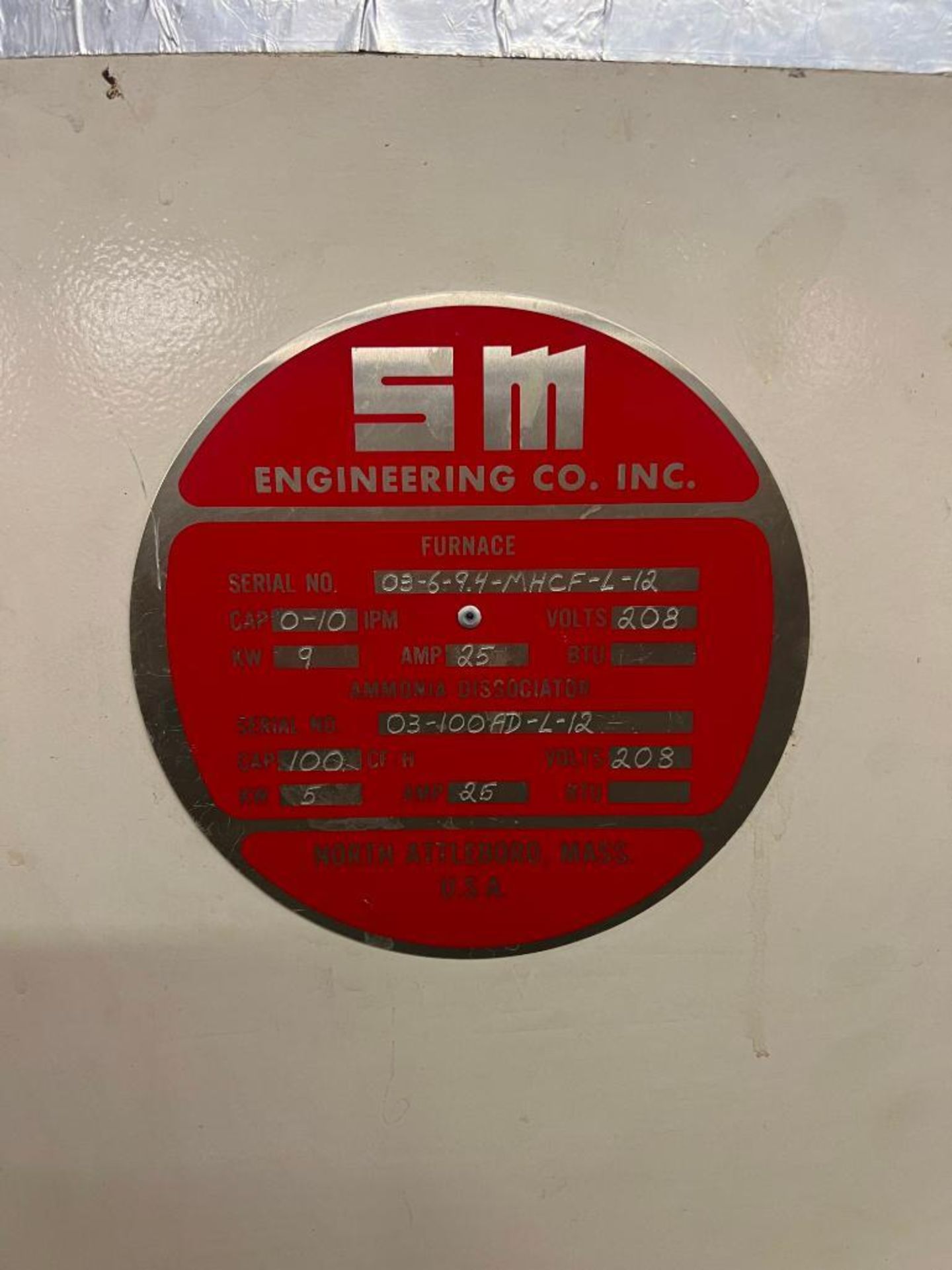 SM ENGINEERING CO 6" BELT AMMONIA DISSOCIATOR AND FURNACE - Image 10 of 10
