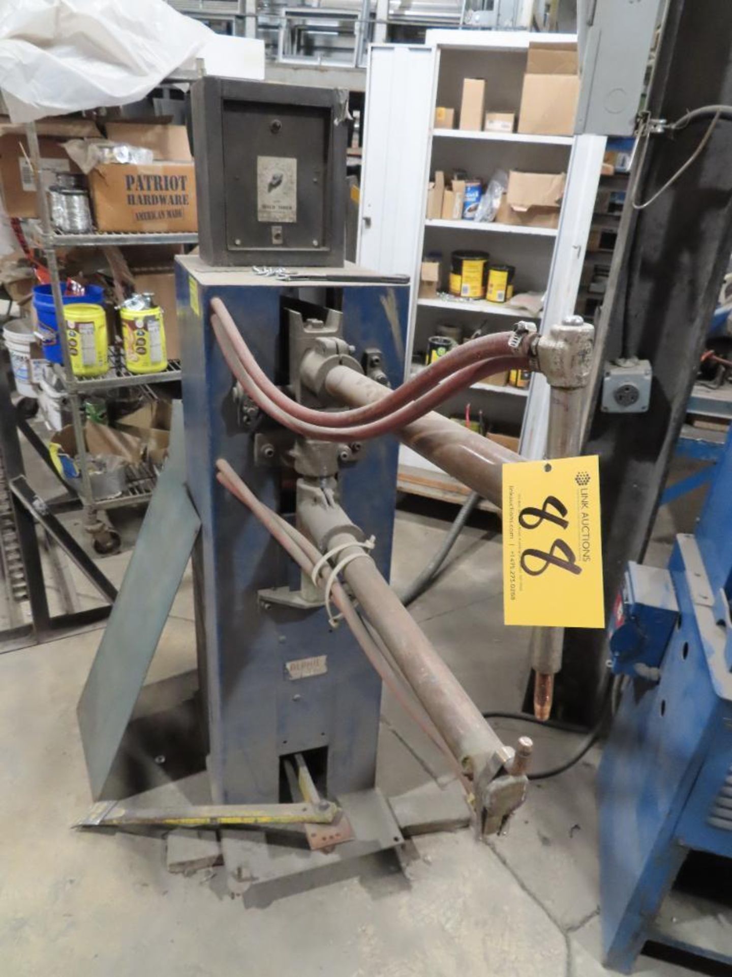 Alphil Rocker Arm Type Spot Welder, 30KVA, 26" Throat, Meteor Electric Equip Weld Timer, S/N: 5496 (