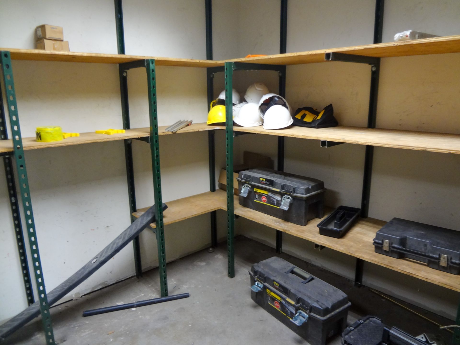 Balance of Room- Abrasive Wheels, Pulleys, Benches, Empty Tool Boxes, Hard Hats, Threaded Ron Adjust - Image 7 of 7