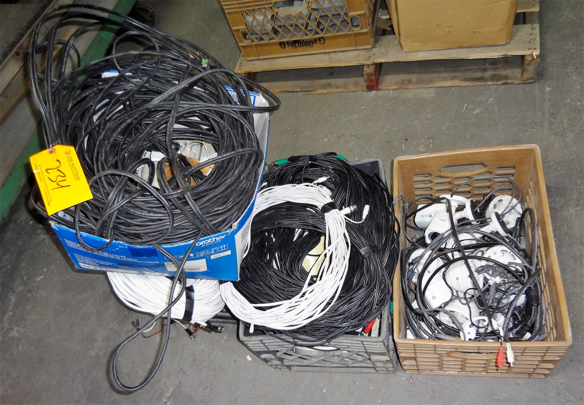 Assorted CCTV Cameras By Alibi And CO-Axial Cables