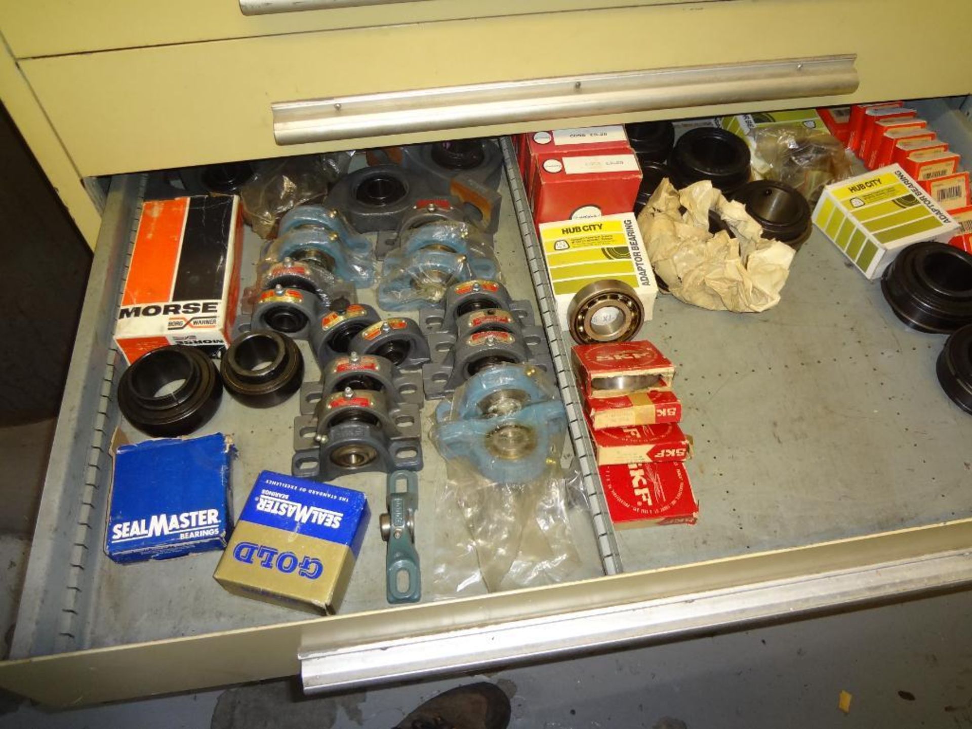 CONTENTS OF [2] STORAGE CABINETS, INCLUDING: ASSORTED BEARINGS, PILLOW BLOCKS, MISCELLANEOUS - Image 7 of 17