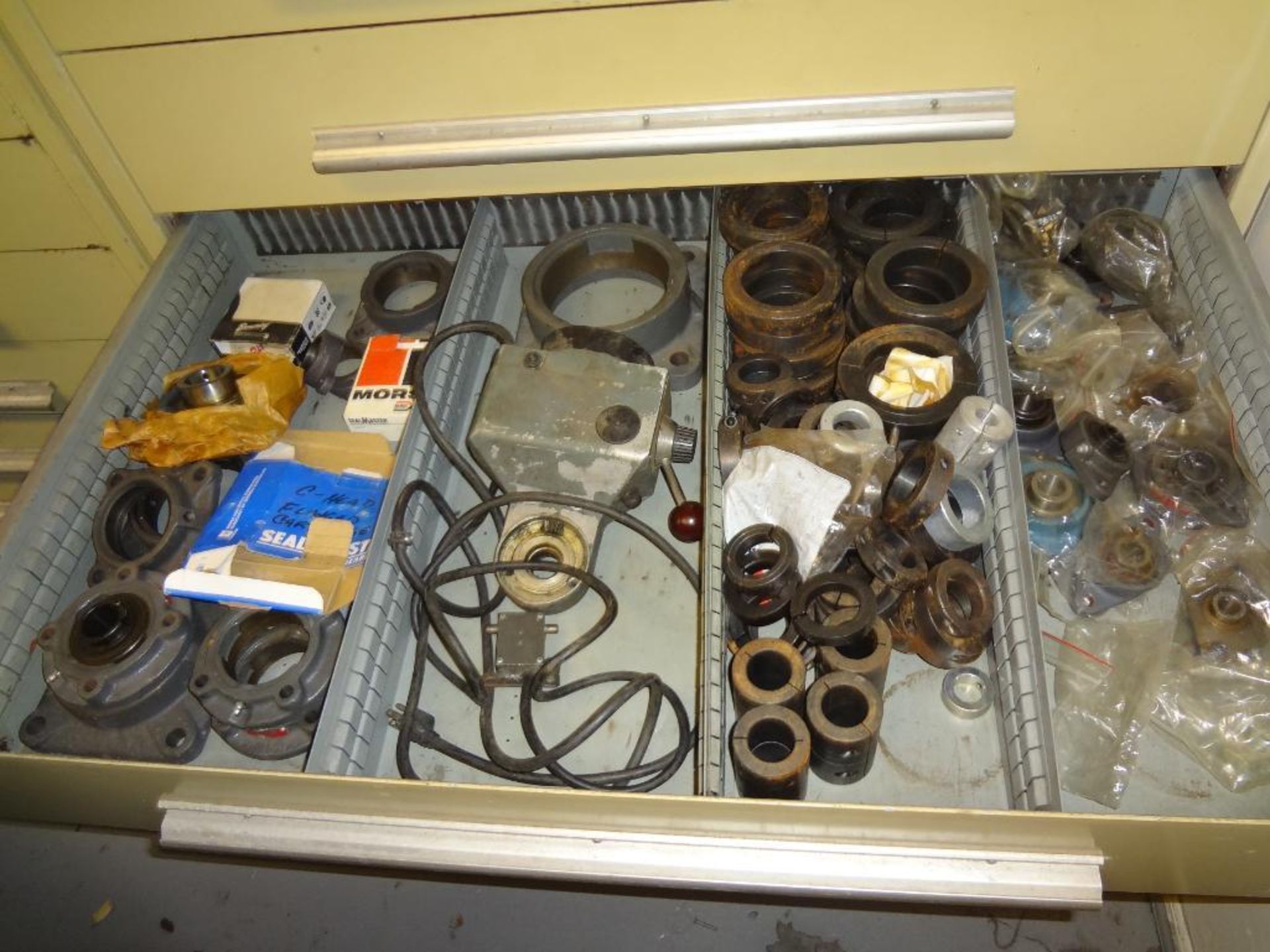 CONTENTS OF [2] STORAGE CABINETS, INCLUDING: ASSORTED BEARINGS, PILLOW BLOCKS, MISCELLANEOUS - Image 16 of 17