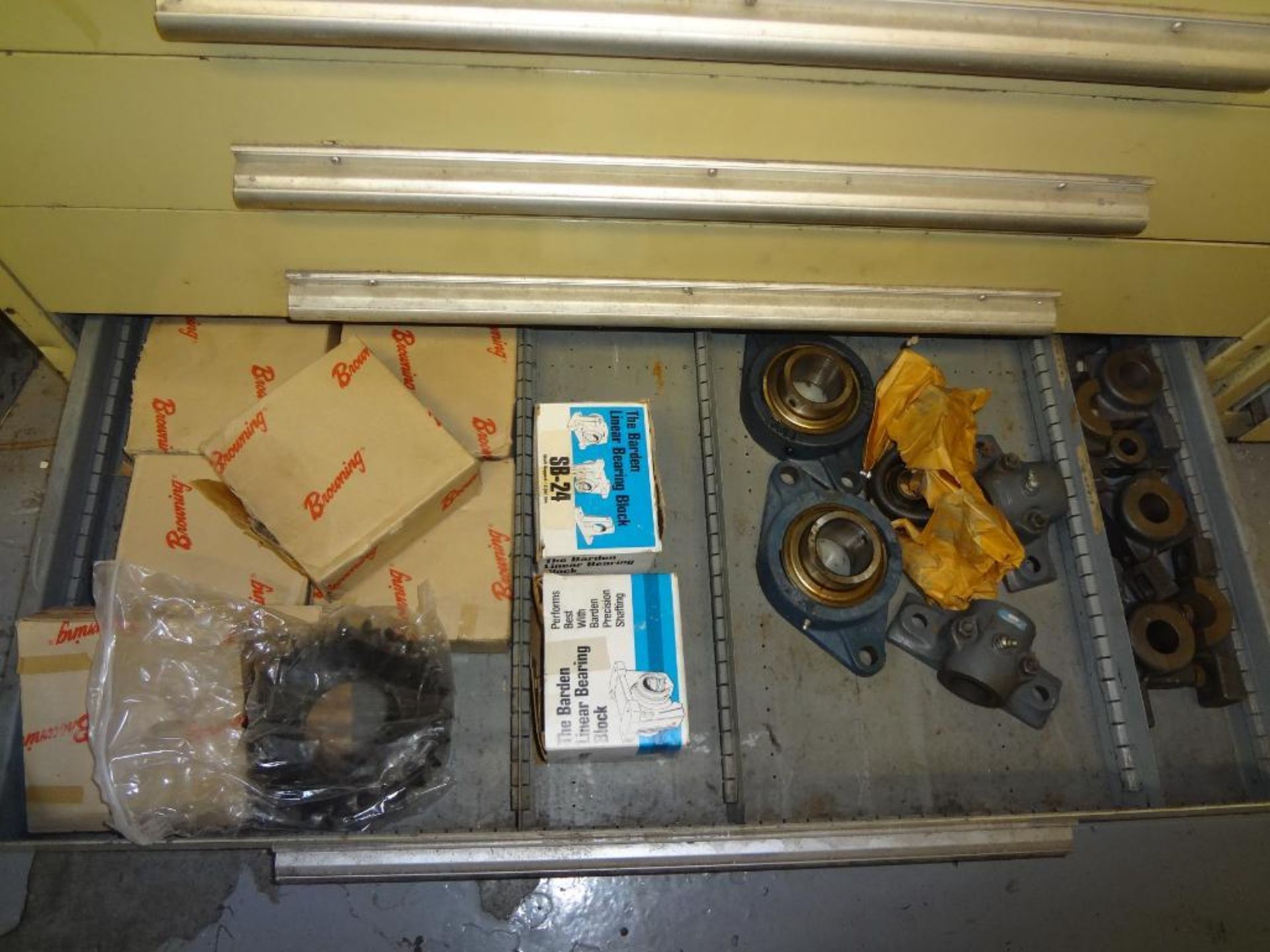 CONTENTS OF [2] STORAGE CABINETS, INCLUDING: ASSORTED BEARINGS, PILLOW BLOCKS, MISCELLANEOUS - Image 10 of 17