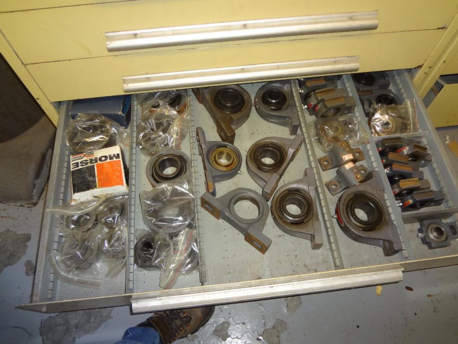 CONTENTS OF [2] STORAGE CABINETS, INCLUDING: ASSORTED BEARINGS, PILLOW BLOCKS, MISCELLANEOUS - Image 9 of 17