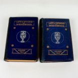 2 Volume Leather Bound Book Set of the Life of Josiah Wedgwood