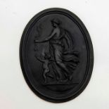 Wedgwood Black Basalt Plaque, Venus and Cupid