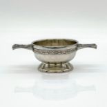 Scottish Piper Pewter Celtic Knot Handle Quaich Cup