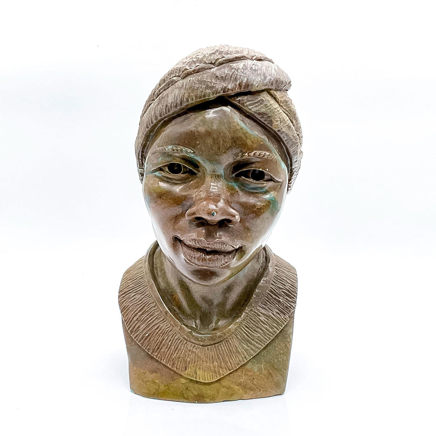 Darios Chikumbirike African Hand Carved Verdite Stone Bust