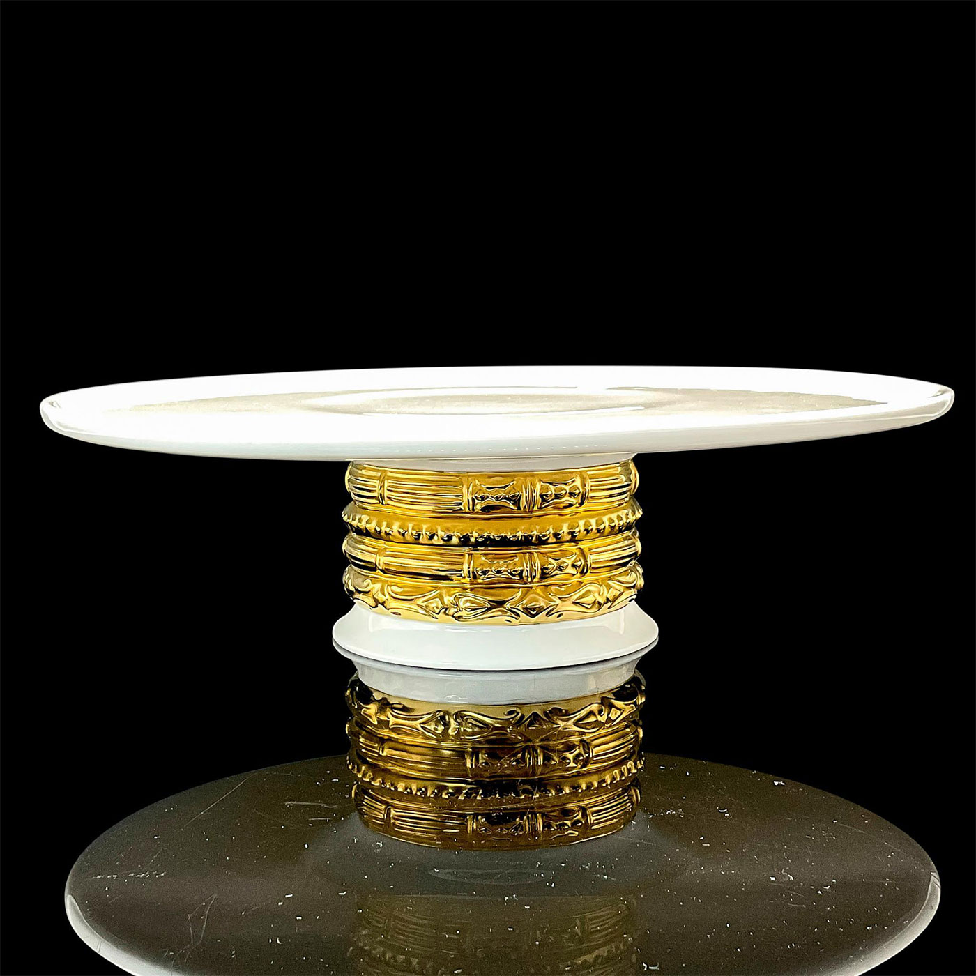 Katy Briscoe White Bone China Serving Platter, Bangles - Image 3 of 4