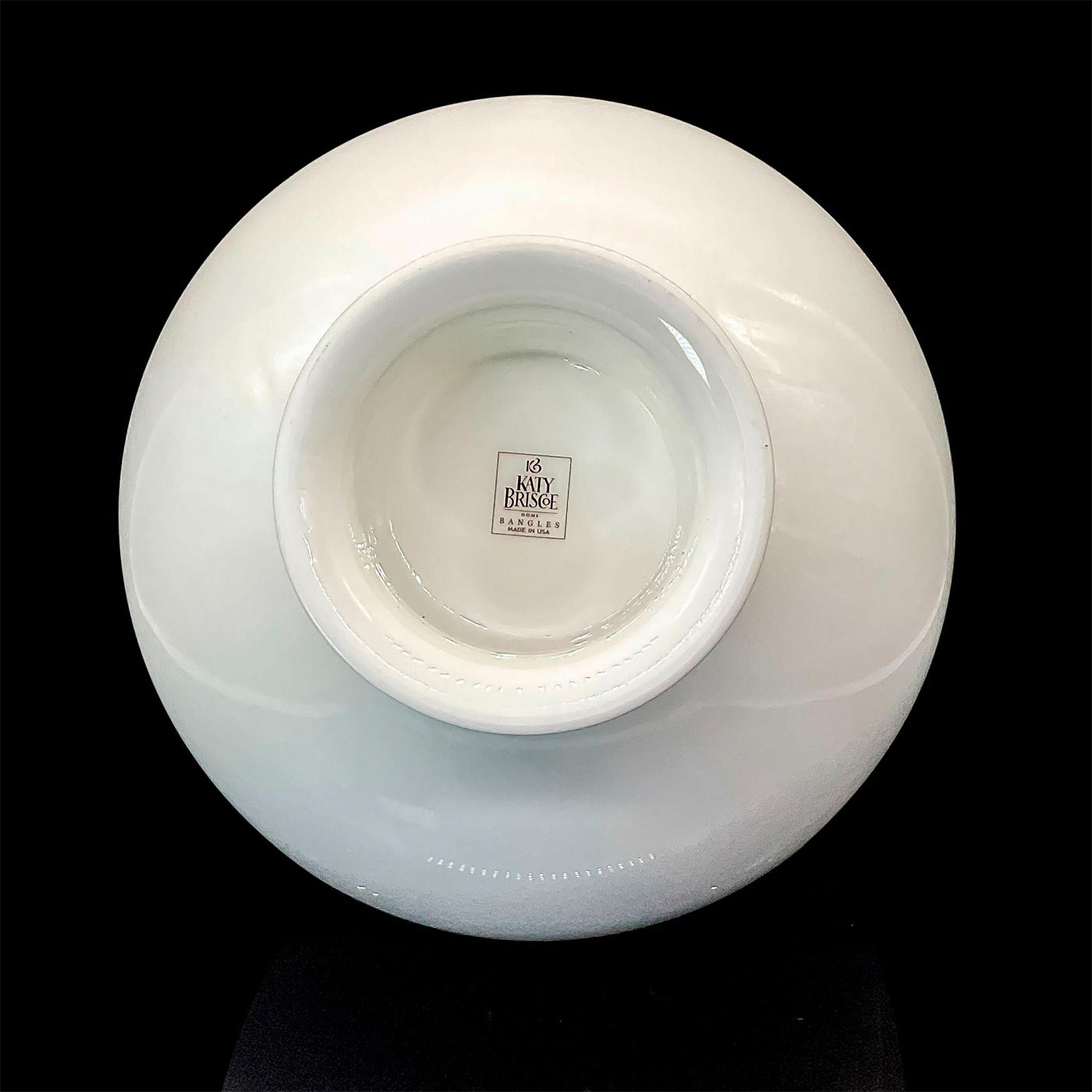 Katy Briscoe Large White Bone China Serving Bowl, Bangles - Image 4 of 4