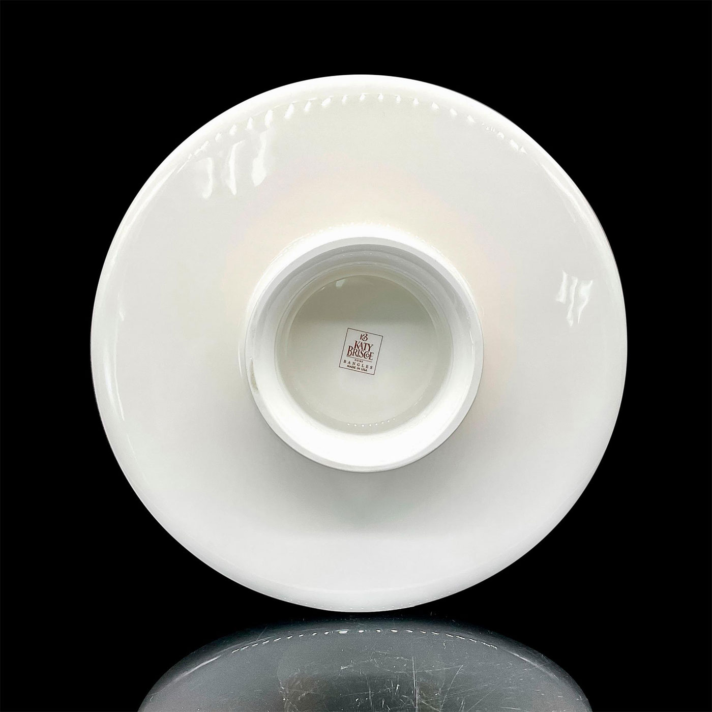 Katy Briscoe White Bone China Serving Platter, Bangles - Image 4 of 4