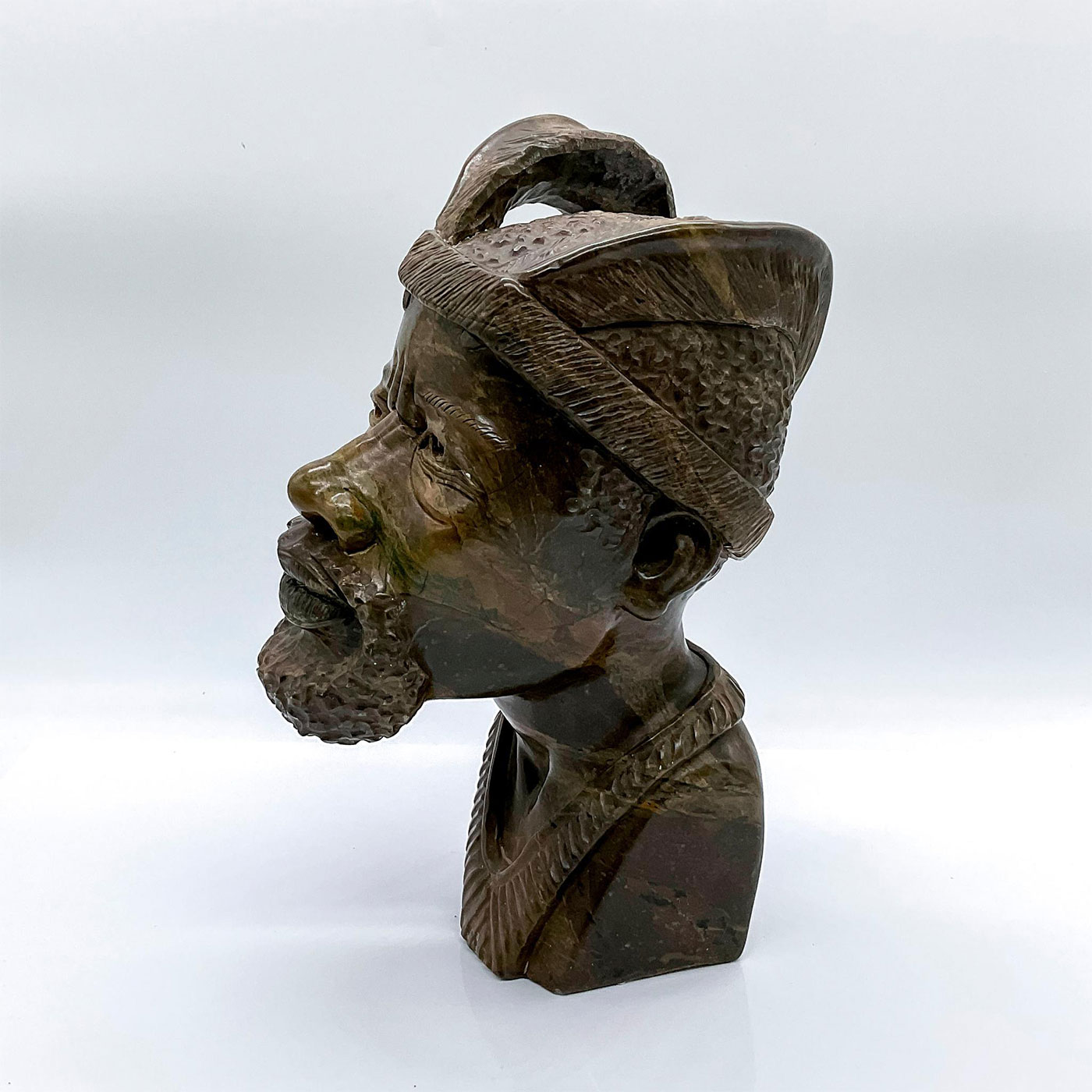 Masimba Kashiri African Hand Carved Verdite Stone Bust - Image 2 of 5