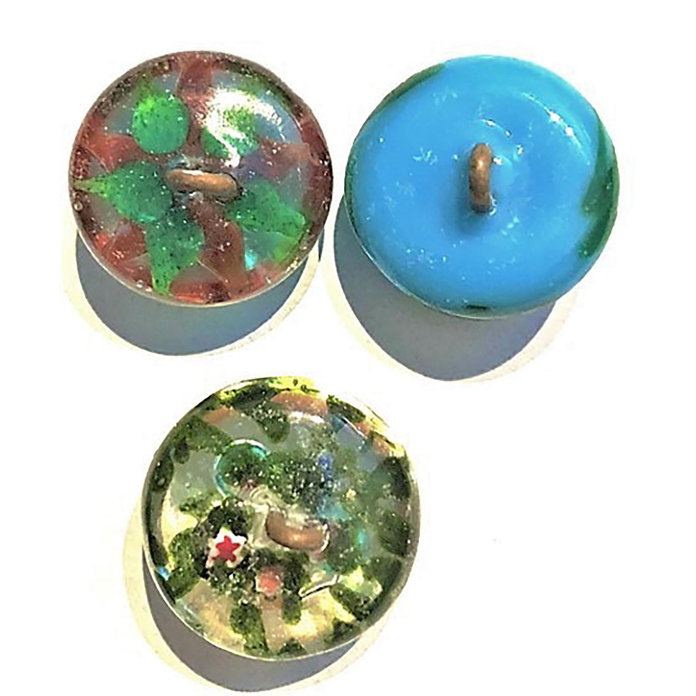 A SMALL CARD OF DIVISION 3 PAPERWEIGHT GLASS BUTTONS - Image 5 of 5