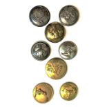 A SMALL CARD OF ASSORTED DIV 1 CREST BUTTONS