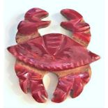 A DIVISION THREE REALISTIC SHAPED LOBSTER BUTTON