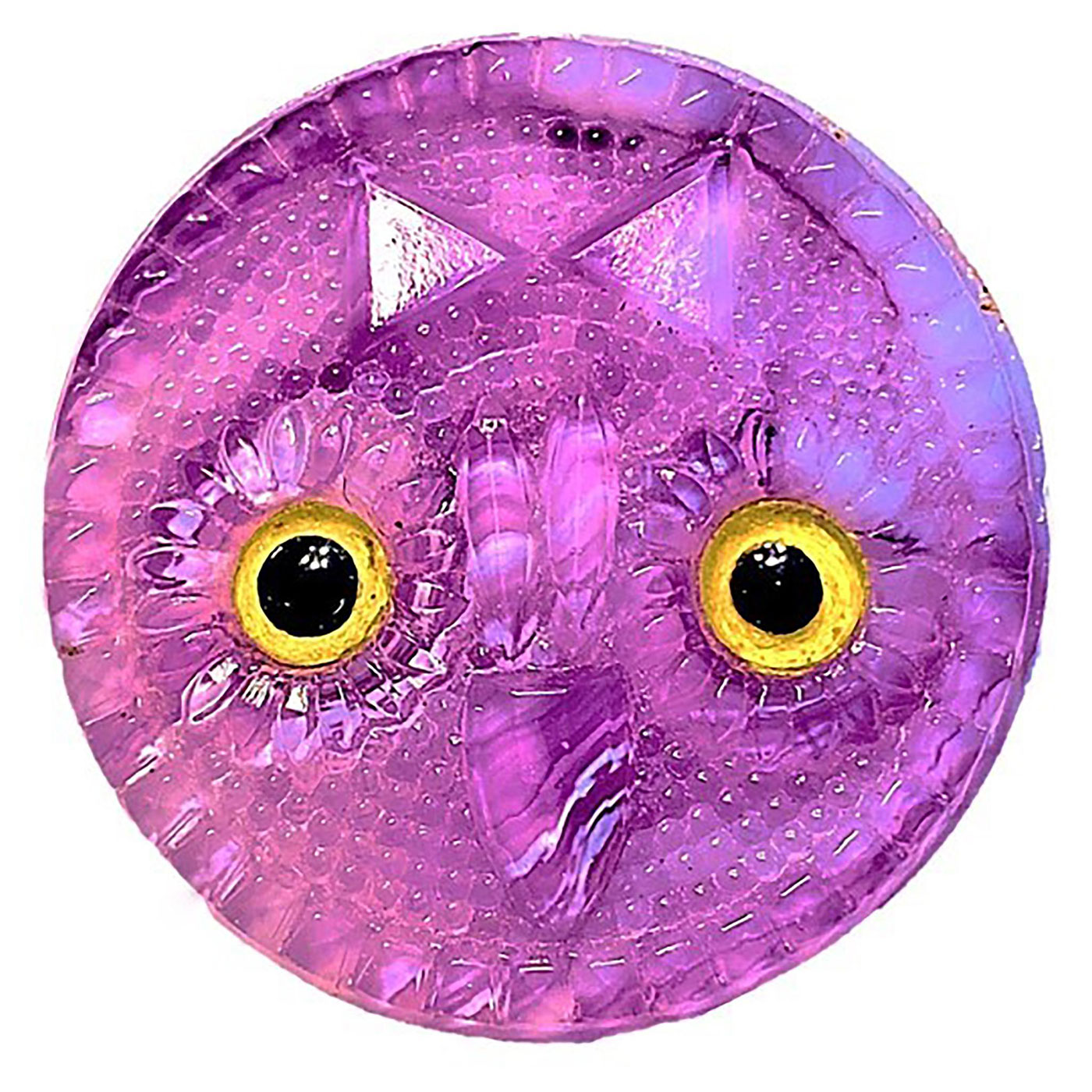 A RARE DIVISION ONE GLASS EYED OWL BUTTON