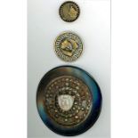 A SMALL CARD OF DIVISION ONE EGYPTIAN THEME BUTTONS