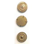 A SMALL CARD OF DIVISION ONE REPOUSSE BUTTONS