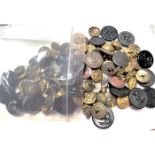 A BAG LOT OF ASSORTED UNIFORM BUTTONS