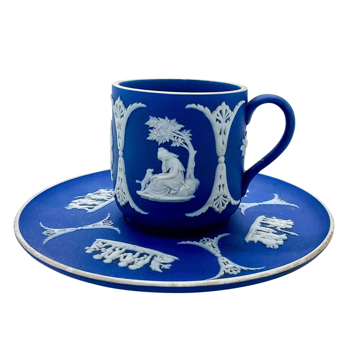 Wedgwood Jasperware Dip Cup and Saucer Set, Apollo