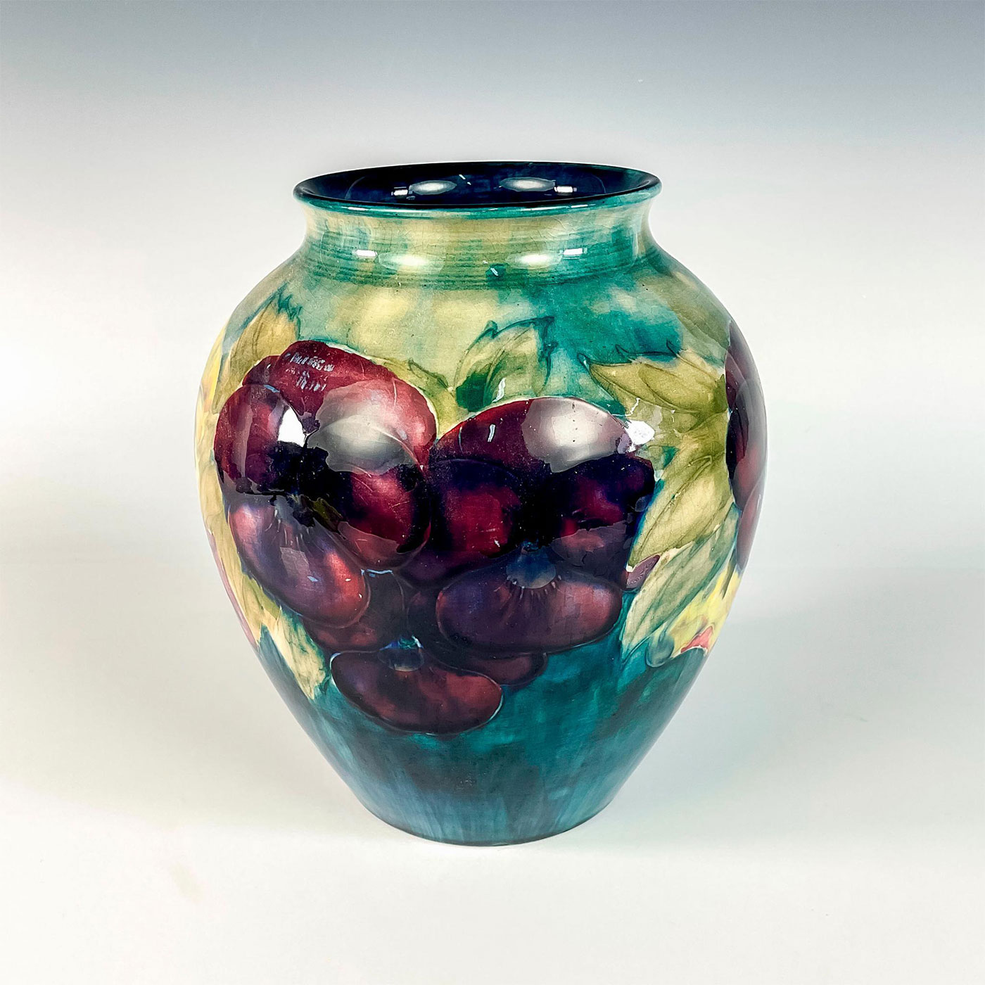 Moorcroft Pottery Vase, Pansy - Image 4 of 4