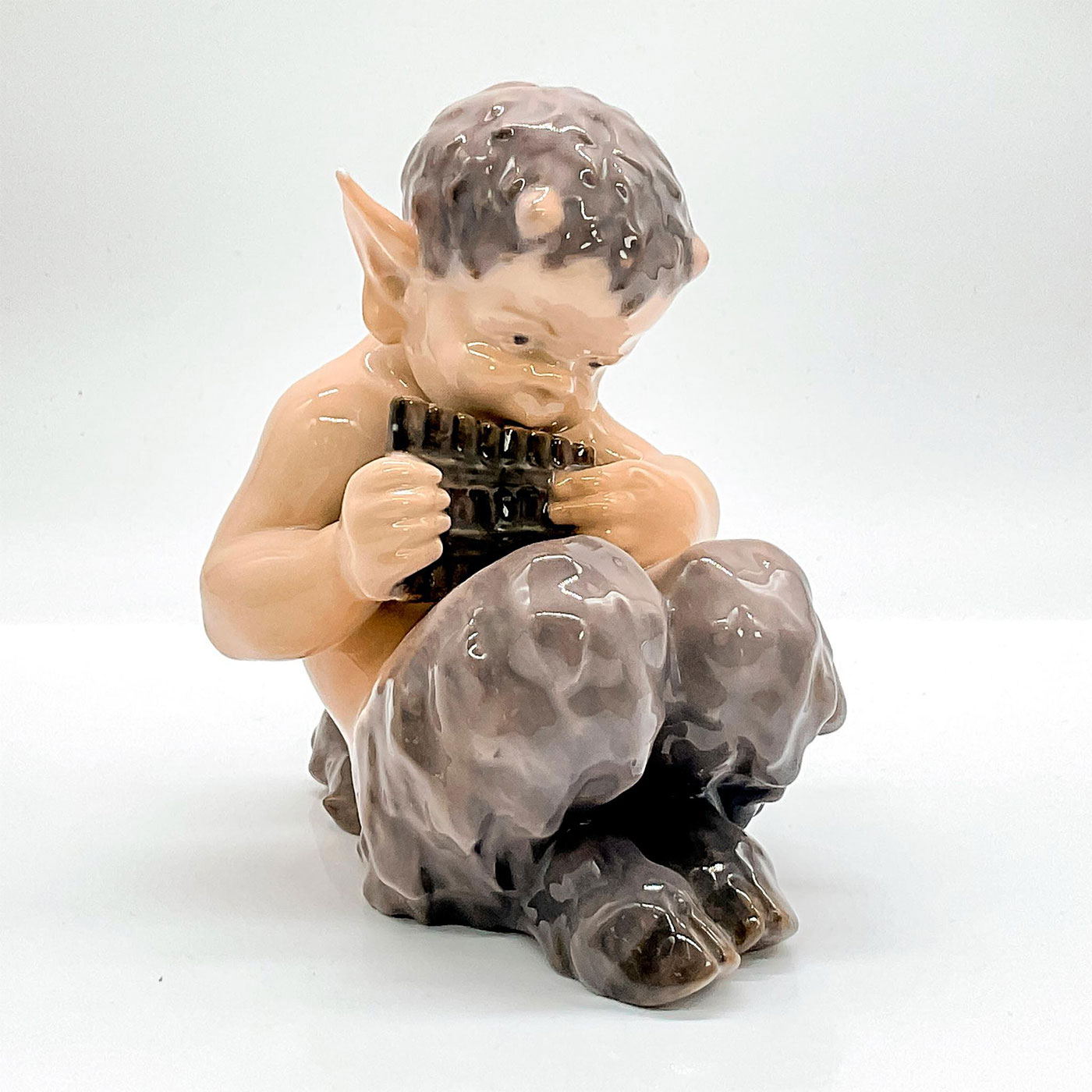 Royal Copenhagen Figurine, Faun With A Pan Flute 1736 - Image 4 of 4