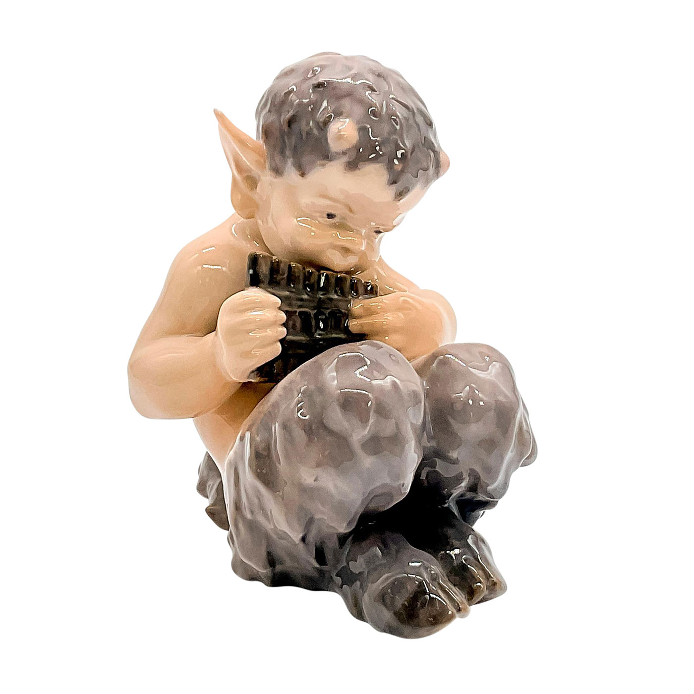 Royal Copenhagen Figurine, Faun With A Pan Flute 1736