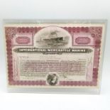 Vintage International Mercantile Marine Stock Certificate