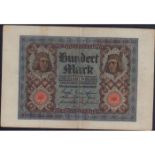 Antique 1920 German 100 Mark Banknote