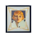 Framed Print, 1920s Art Deco Woman